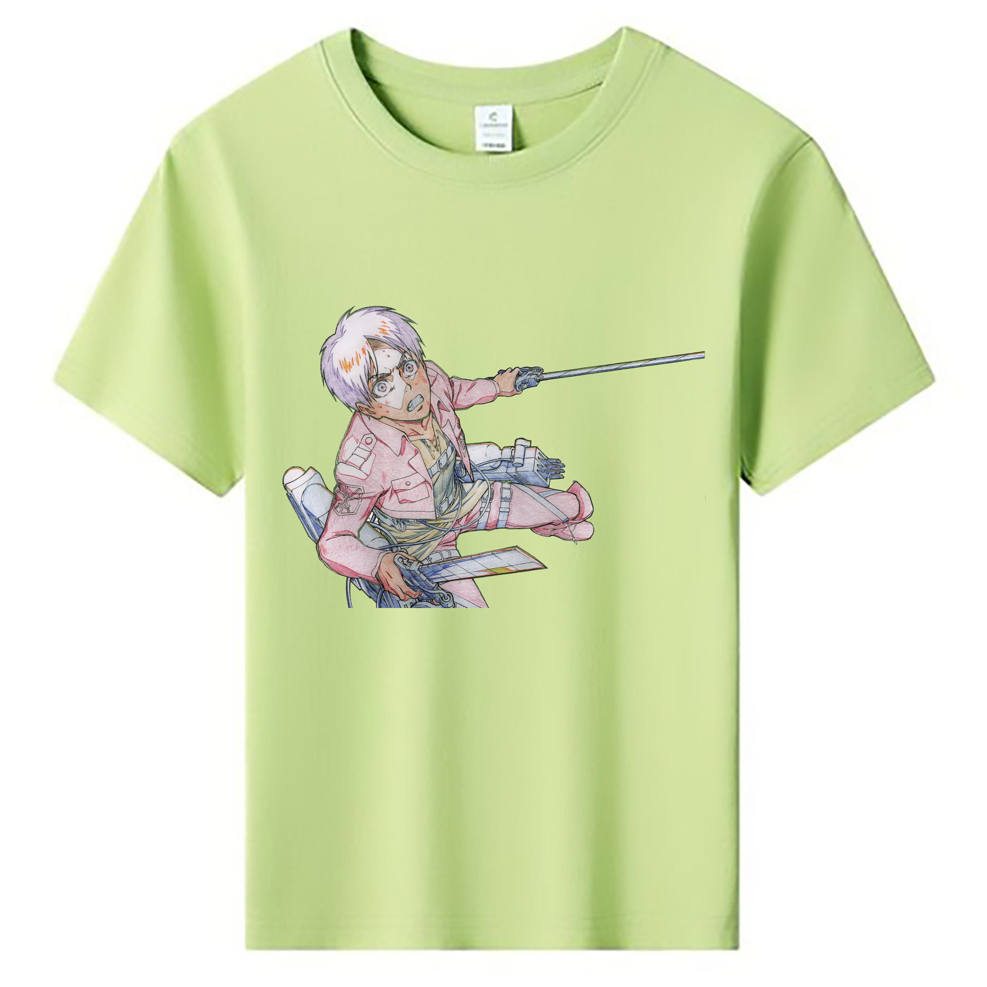 （画像用） 進撃の巨人 エレン･イェーガー Attack on Titan Eren Jäger 綿100％キッズTシャツ（フロントプリント）